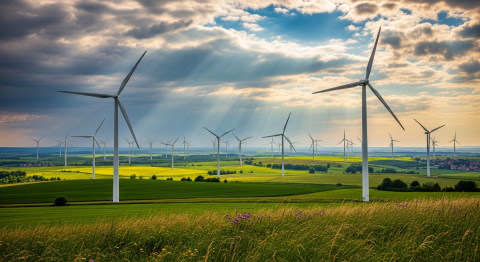 Větrná elektrárna — obnovitelná energie