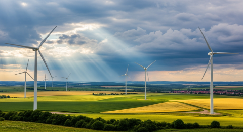 Větrná elektrárna — obnovitelná energie