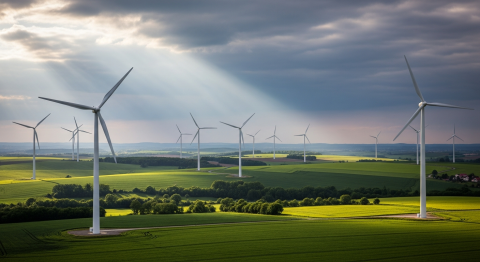 Větrná elektrárna — obnovitelná energie