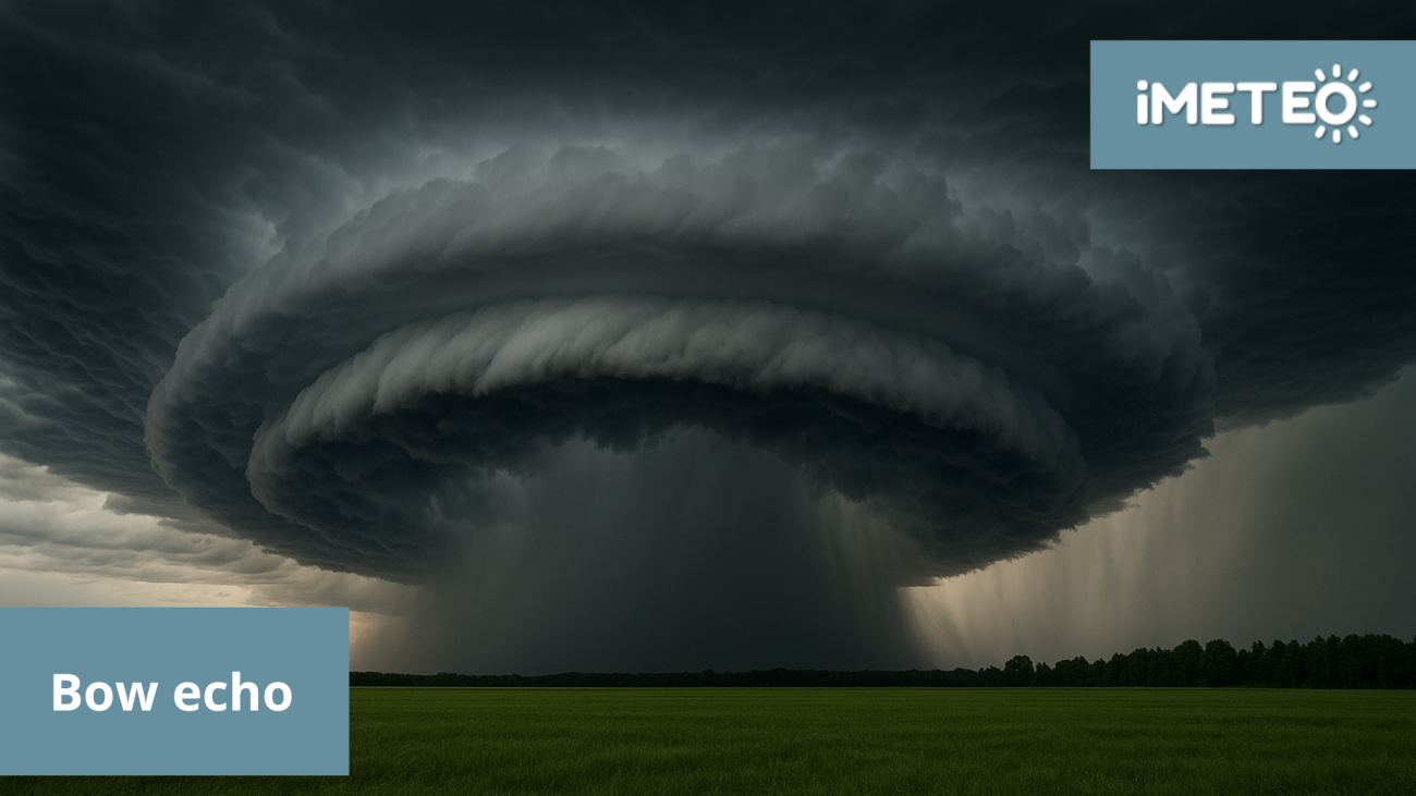 Bow echo - bouřka - ilustrační foto