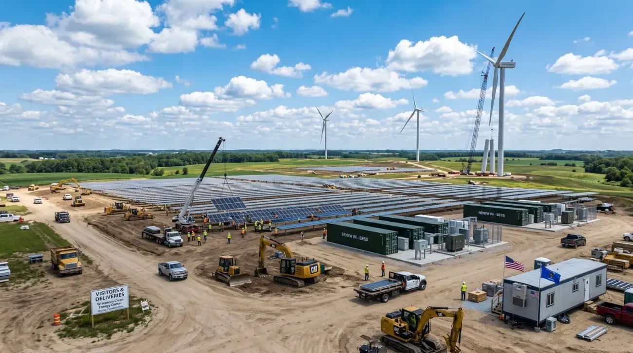 Slunce, vítr i velkokapacitní baterie: V USA začala stavba hybridních projektů pro 100 000 domácností