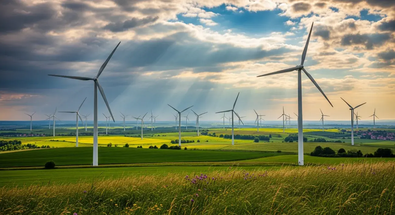 Větrná elektrárna — obnovitelná energie
