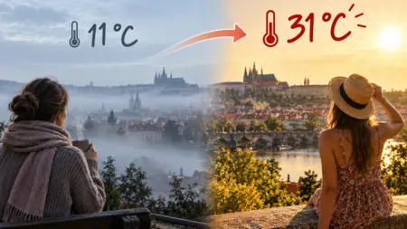 Jaké počasí bude dnes? Odpoledne čekejte až 31 °C, ráno přineslo mlhy i chlad