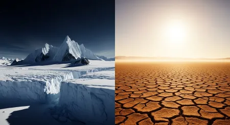 Dva světy na jedné planetě: Extrémní rozdíl 136 °C mezi nejteplejším a nejstudenějším místem Země
