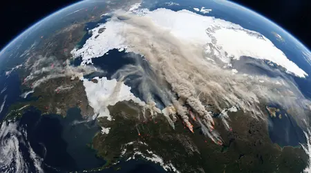 Kouř z požárů obepíná Arktidu: Satelity hlásí rekordní emise na severu i prudký nástup ohňů v Indonésii