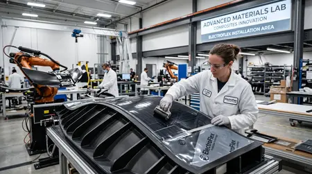 Solární fólie tenčí než milimetr: Americký ElectroFlex míří na zakřivené povrchy i do dopravy