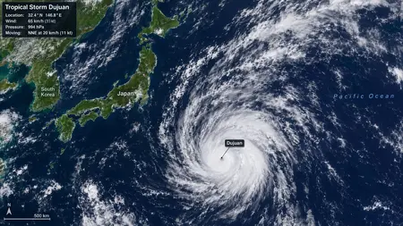 K Japonsku míří cyklóna Dujuan. Zastaví vlaky v oblasti Tokia